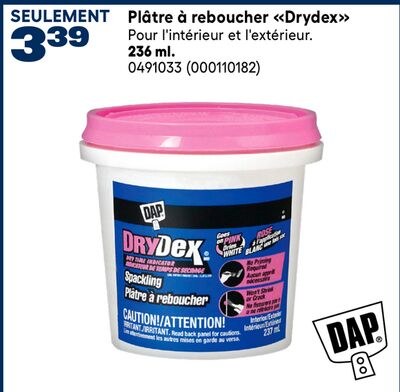Plâtre à reboucher «Drydex» DAP