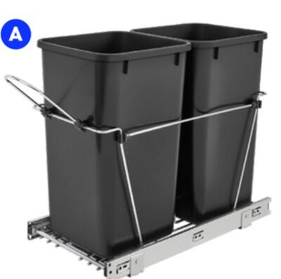 Ensemble de 2 poubelles, 25,5 L chaque