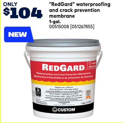 "RedGard" waterproofing and crack prevention me…