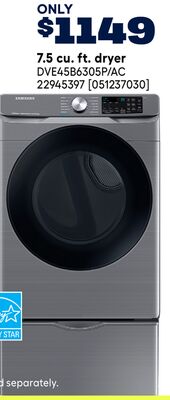 7.5 cu. ft. dryer