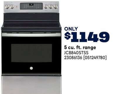 5 cu. ft. range