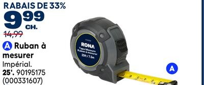 Ruban à mesurer impérial