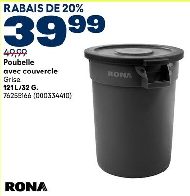 Poubelle avec couvercle RONA