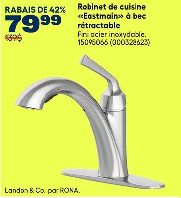 Robinet de cuisine «Eastmain» à bec rétractable