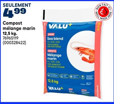 Compost mélange marin 12,5 kg. VALU+