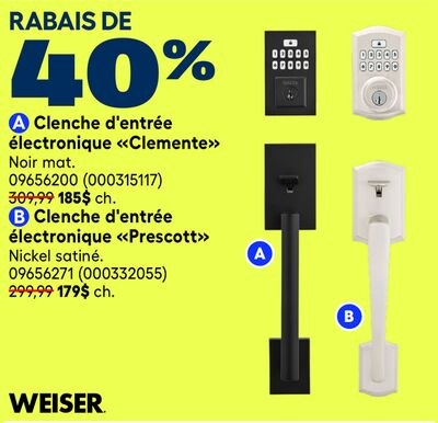 Clenche d'entrée électronique «Clemente»