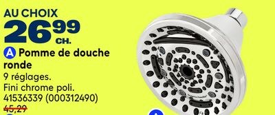 Pomme de douche ronde