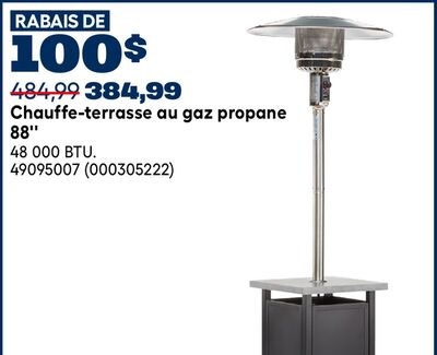 Chauffe-terrasse au gaz propane 88"
