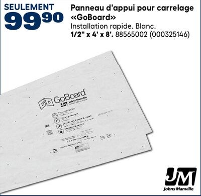 Panneau d'appui pour carrelage GoBoard Johns Ma…