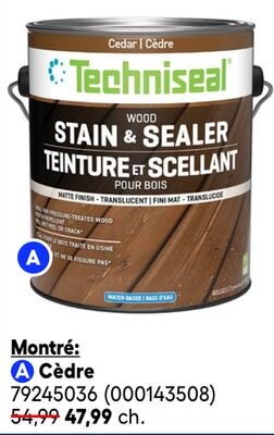 Teinture et scellant pour bois TECHNISEAL, form…