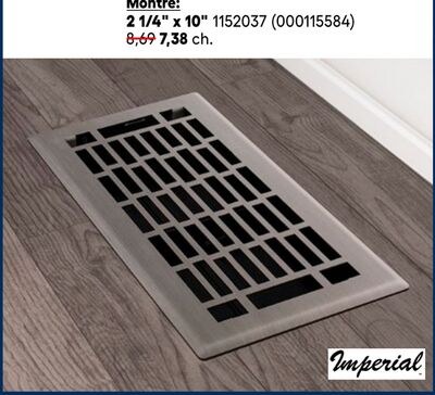 Tous les registres de plancher, plafond et mura…