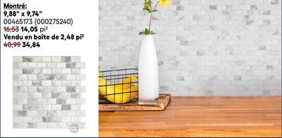 tuiles autocollantes 9,88 x 9,74*
