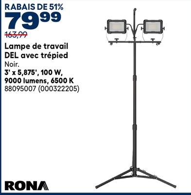 Lampe de travail DEL avec trépied RONA