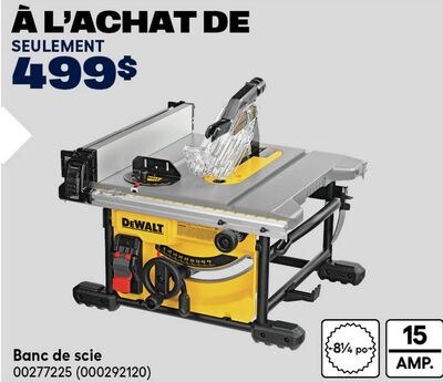 Banc de scie DEWALT