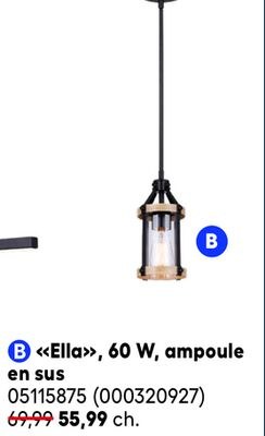 «Ella», 60 W, ampoule en sus