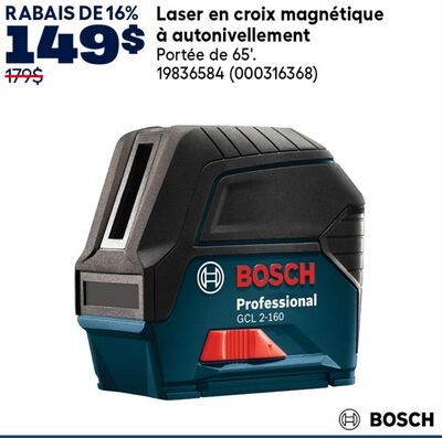 Laser en croix magnétique à autonivellement BOS…