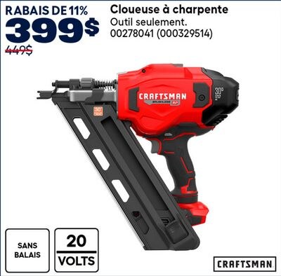 Cloueuse à charpente CRAFTSMAN