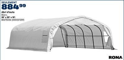 Abri d'auto 20' x 20' x 10' RONA
