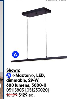 «Maxton», LED, dimmable, 29-W, 600 lumens, 3000…
