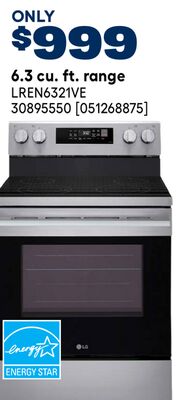 LG 6.3 cu. ft. range