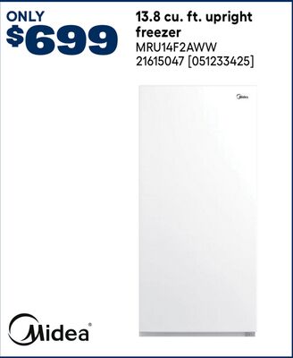 13.8 cu. ft. upright freezer