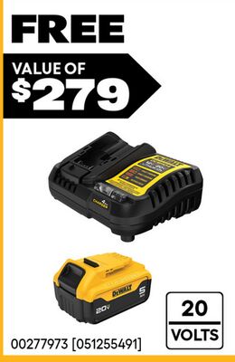 DEWALT 20V MAX 5Ah Battery and Charger Kit