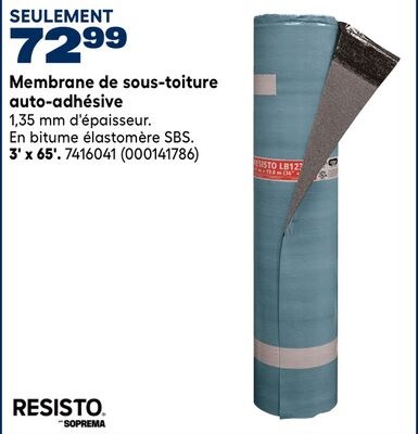 Membrane de sous-toiture auto-adhésive Resisto