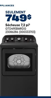 Sécheuse, 7,2 pi³ GE