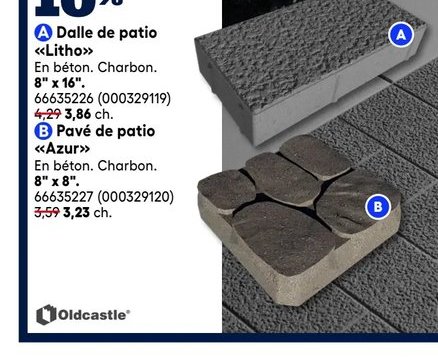 Pavé de patio Azur