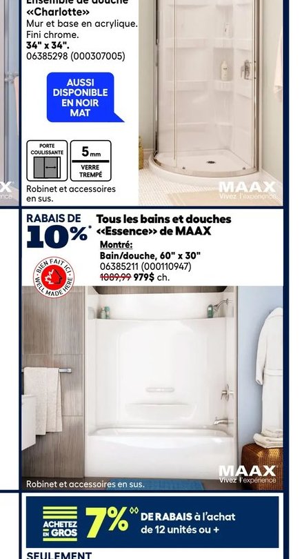Ensemble de douche «Charlotte»