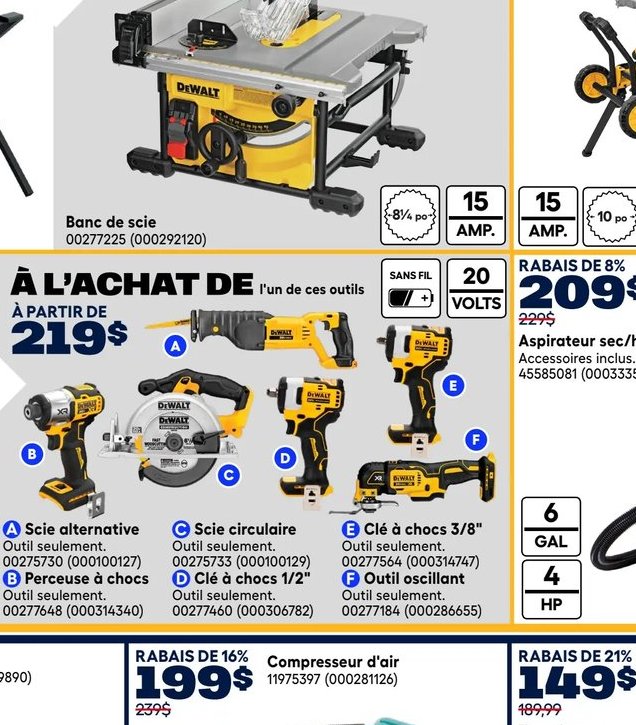 DeWALT Banc de scie