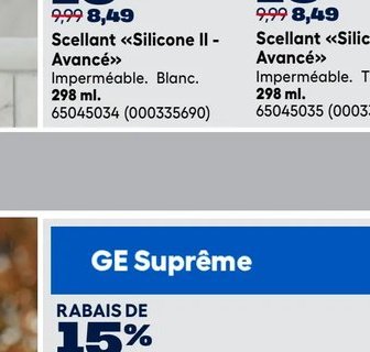 GE Scellent «Silicone II - Avancé»