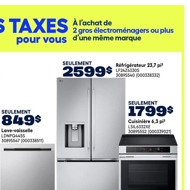 LG Réfrigérateur 23,7 pi³ LF2423305