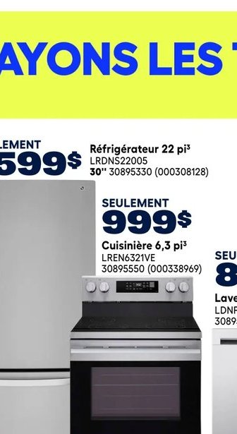 LG Réfrigérateur 22 pi³ LRDN522005
