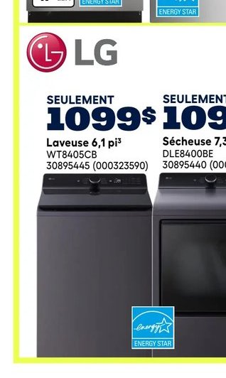 LG Laveuse 6,1 pi³ WM4055HW
