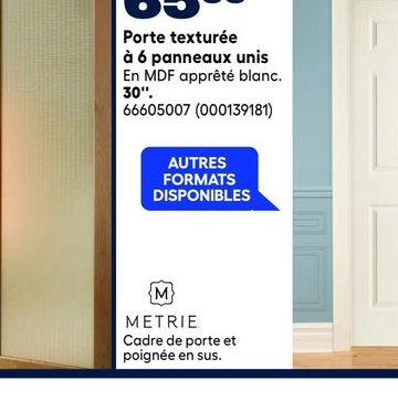 Porte pliante 6 panneaux METRIE