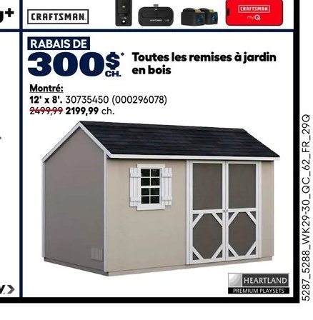 Ouvre-porte de garage Craftsman 1/2 HP