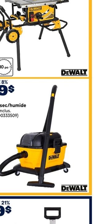 DeWALT Banc de scie avec support