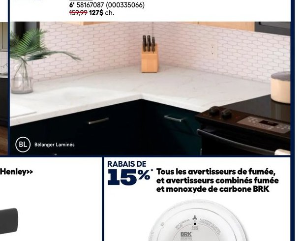 Tous les comptoirs de cuisine BÉLANGER en stock