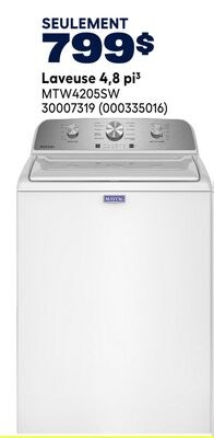 Laveuse 4,8 pi³ MAYTAG