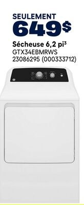 Sécheuse 6,2 pi³ GE Appliances