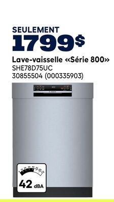 Lave-vaisselle «Série 800» BOSCH