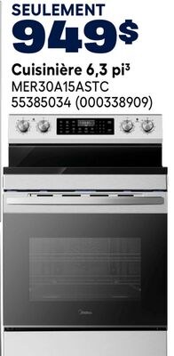 Midea Cuisinière 6,3 pi³