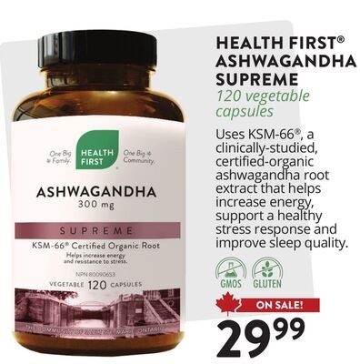 HEALTH FIRST® ASHWAGANDHA SUPREME