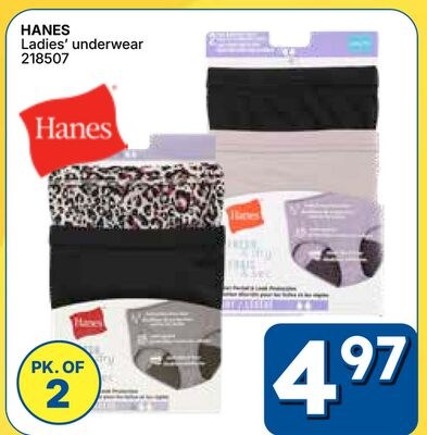 HANES Ladies' underwear