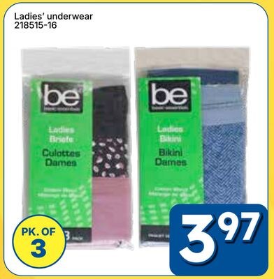 BE Ladies' underwear