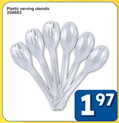 Plastic serving utensils