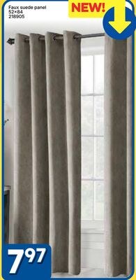 Faux suede panel