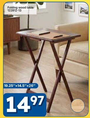 Folding wood table