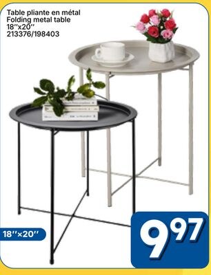 Folding metal table
